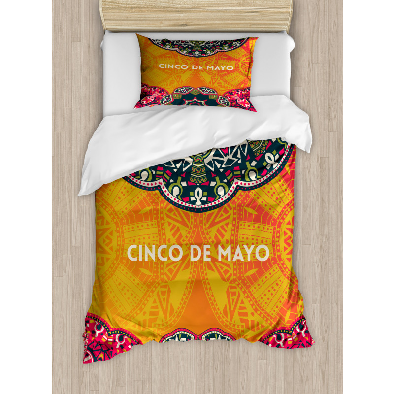 Motifs of Cinco de Mayo Duvet Cover Set