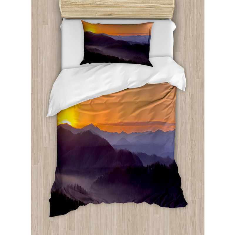 Dawn on Misty Mountains Duvet Cover Set