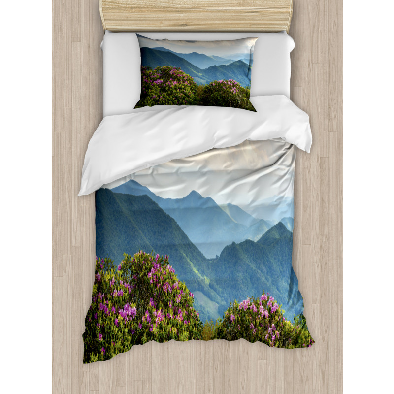 Mountain Peaks Azalea Duvet Cover Set