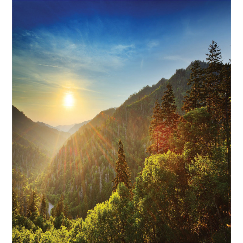 Sunset at Newfound Gap Duvet Cover Set