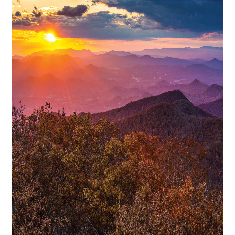 Blue Ridge Mountain Sky Duvet Cover Set