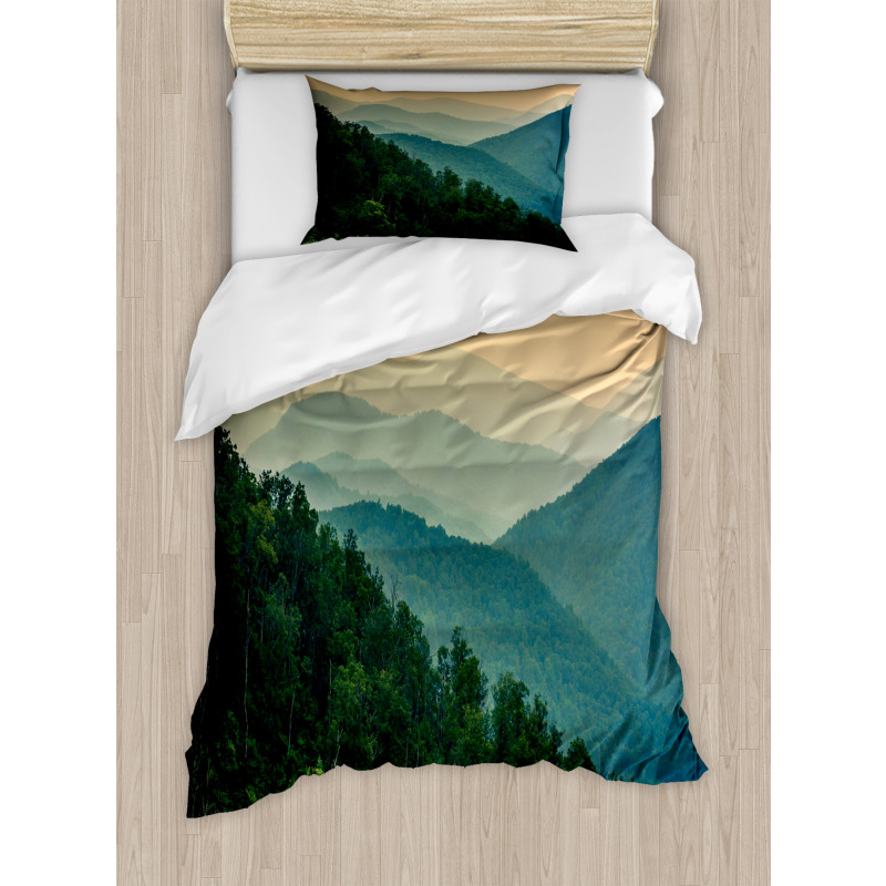 Mountain Ridges Scenery Duvet Cover Set