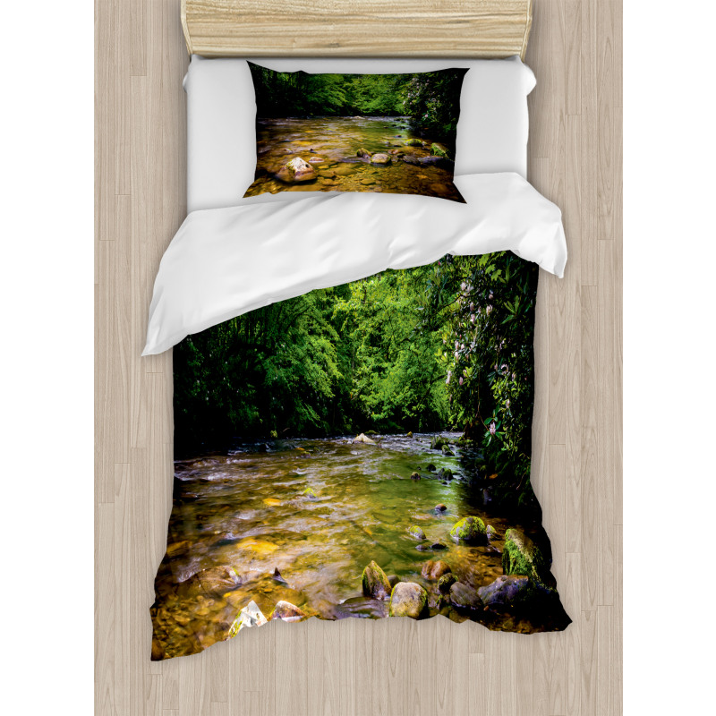 Oconaluftee River Photo Duvet Cover Set