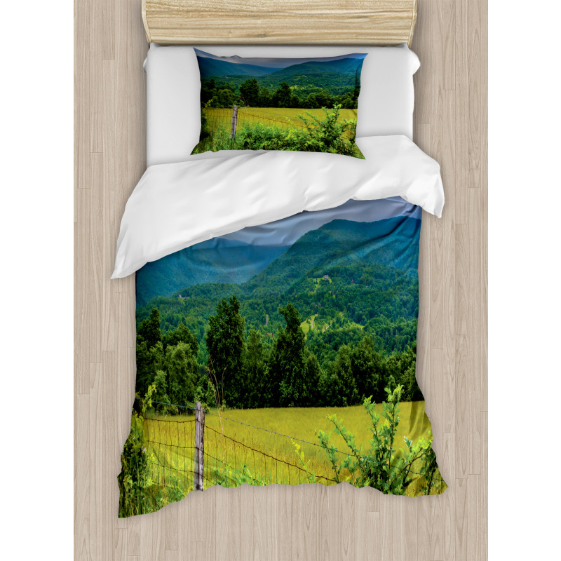 Rural Old Fence Photo Duvet Cover Set