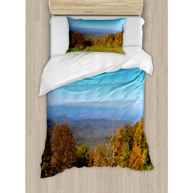 Fall Virginia Mountains Duvet Cover Set