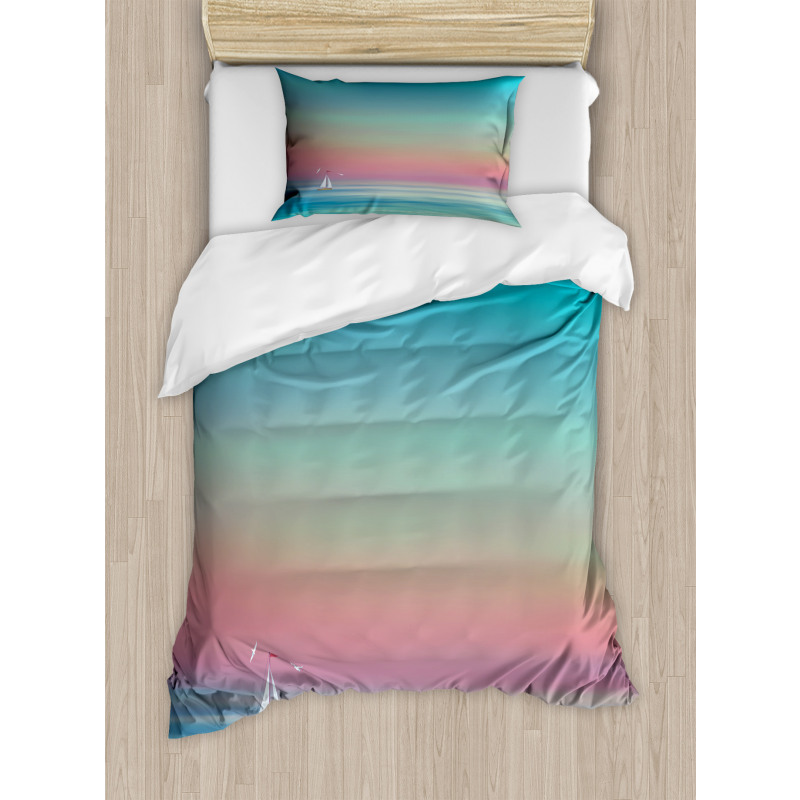 Ombre Calm Sea Tides Artwork Duvet Cover Set