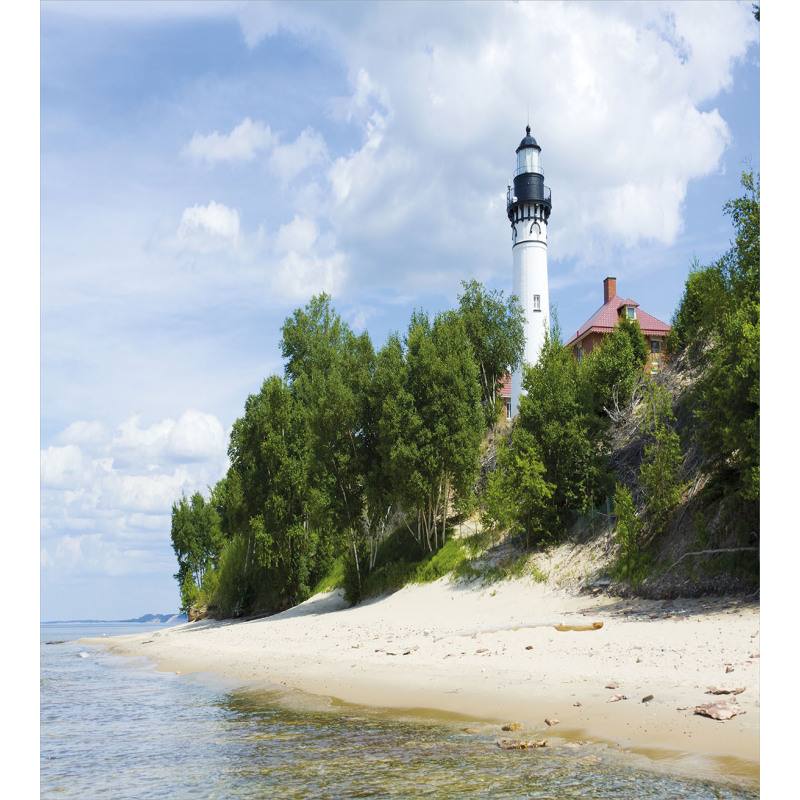 Lighthouse at Beach Duvet Cover Set