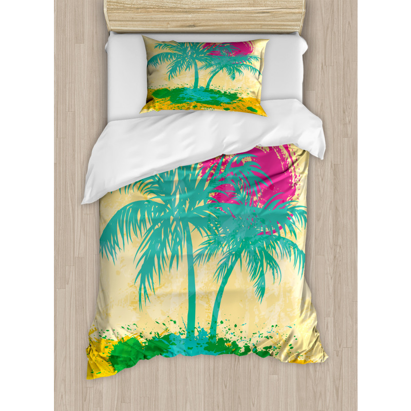 Vibrant Tones Summer Duvet Cover Set