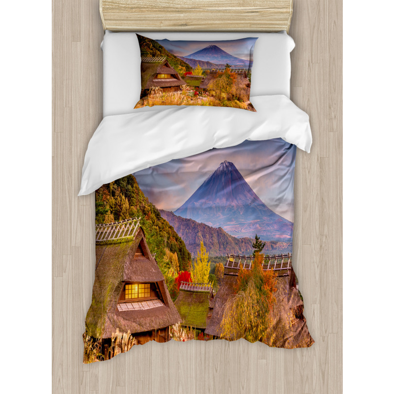 Landscape of Old Village Rural Duvet Cover Set