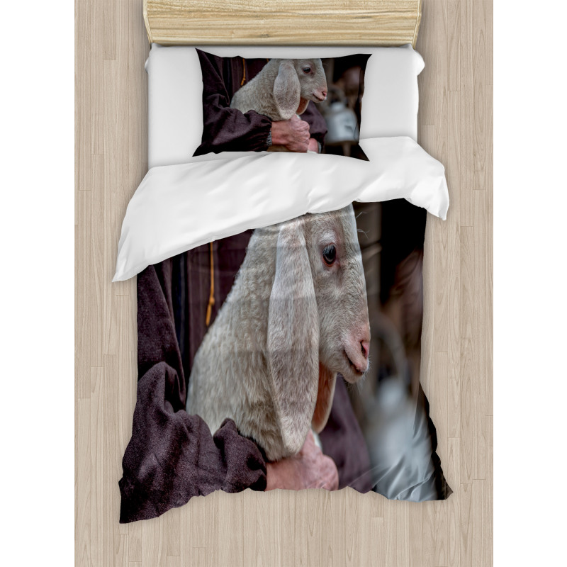 Baby Lamb Old Man Duvet Cover Set