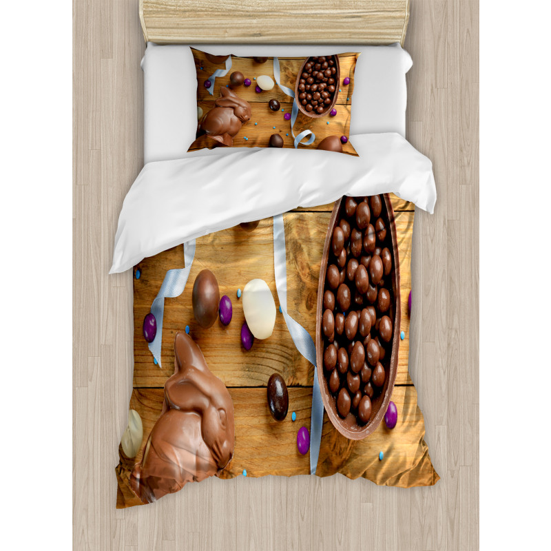 Chocolate Holiday Eggs Duvet Cover Set