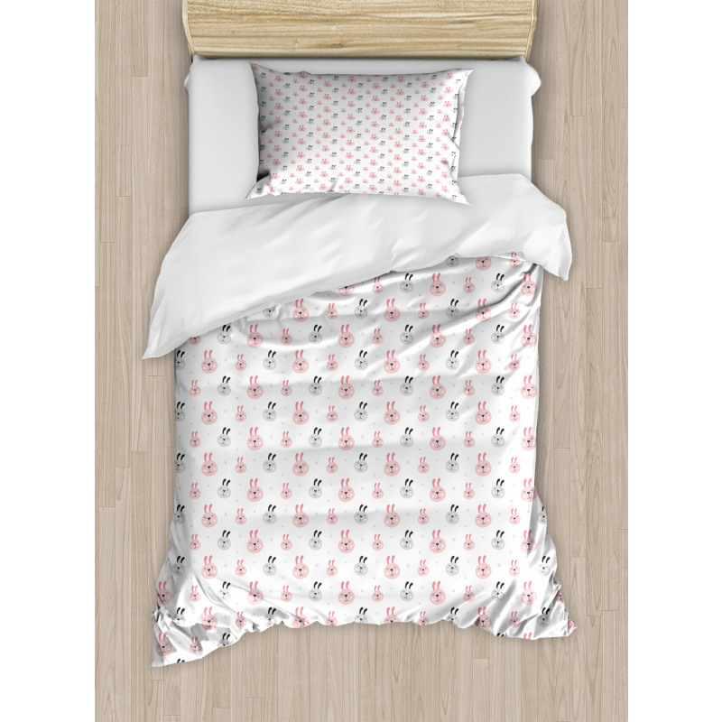 Baby Rabbit Doodle Duvet Cover Set