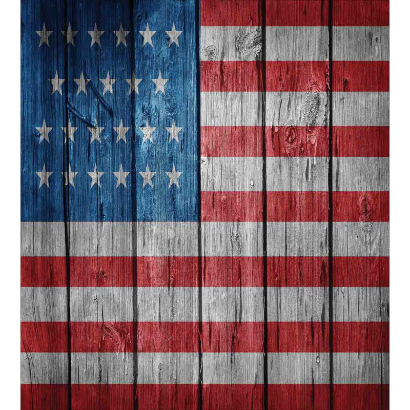 Worn Style American Flag Duvet Cover Set