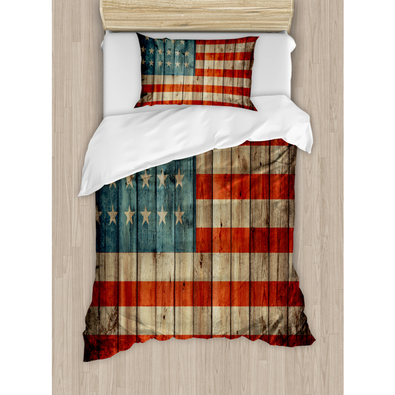 Old National Patriotic Duvet Cover Set