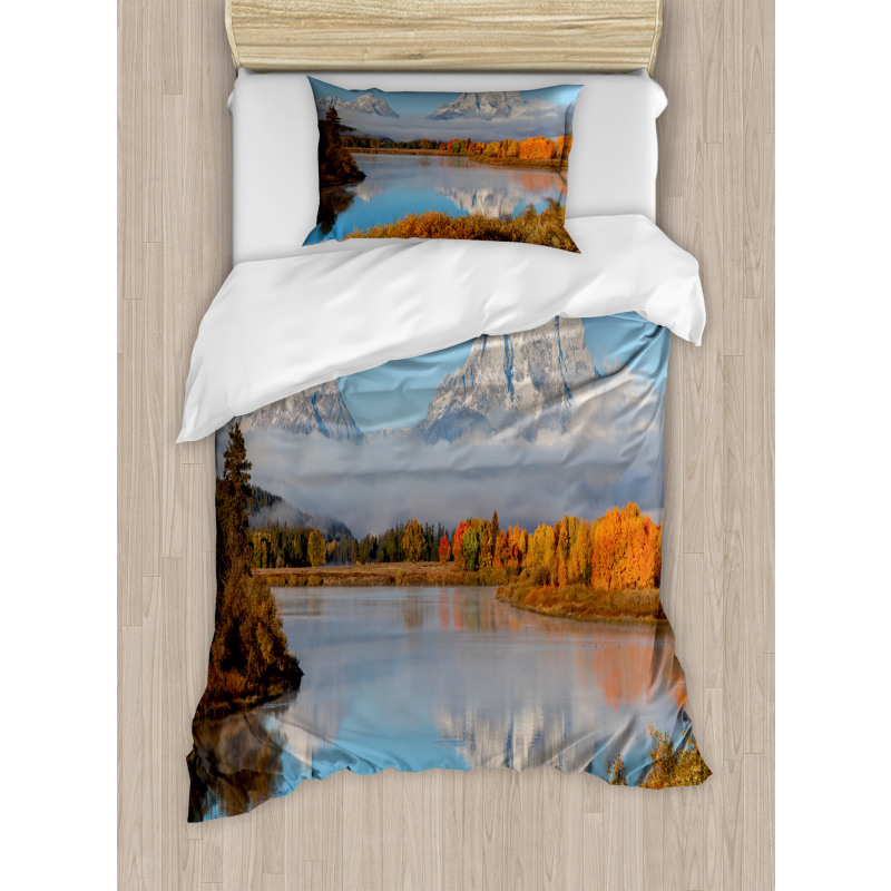 Grand Teton Oxbow Bend Duvet Cover Set