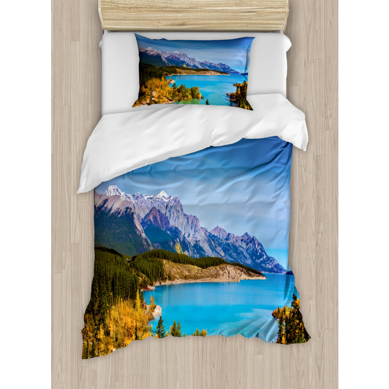 Abraham Lake Shore Photo Duvet Cover Set