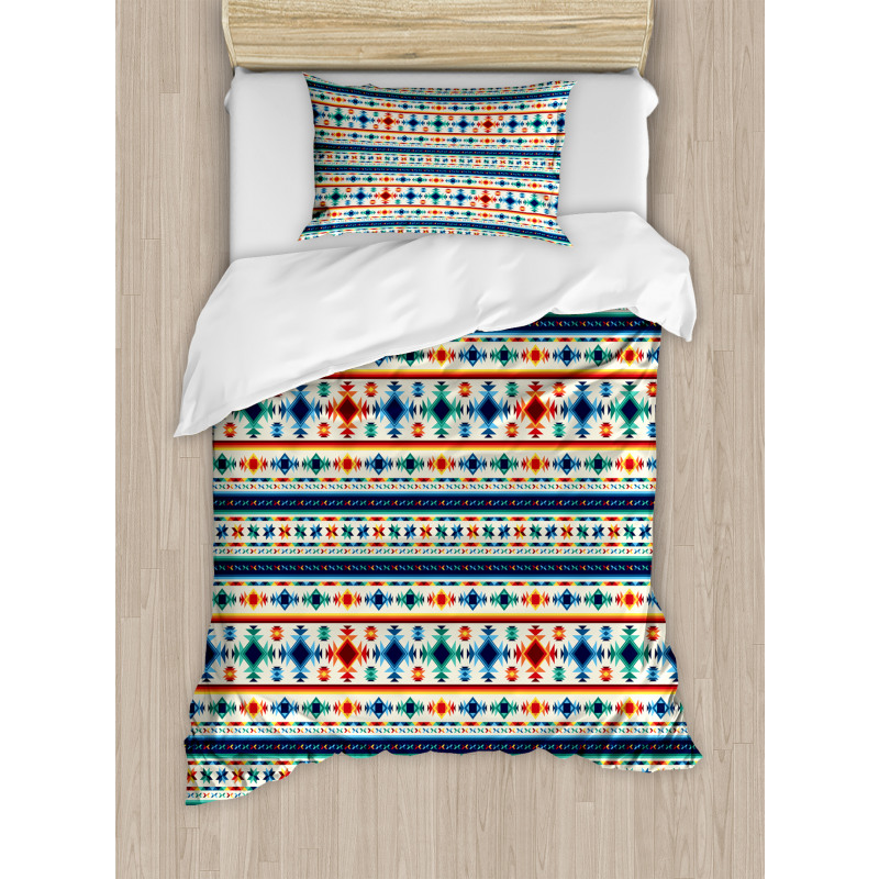 Aztec Geometry Primitive Duvet Cover Set