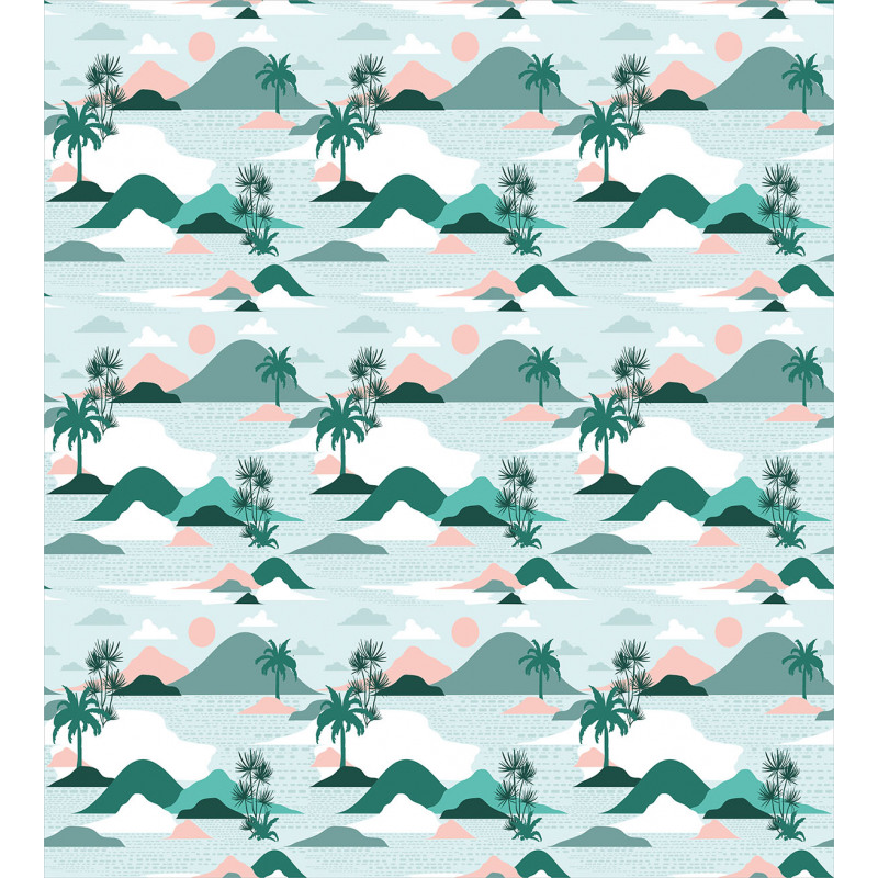 Paper Cut Style Beach Art Duvet Cover Set