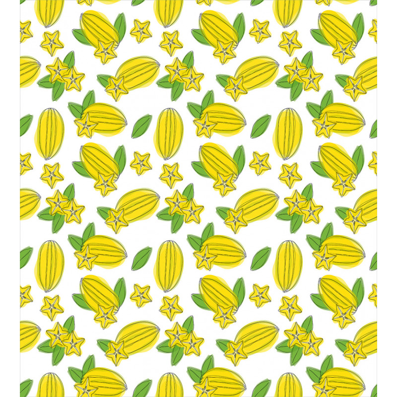 Carambola Star Fruit Exotic Duvet Cover Set