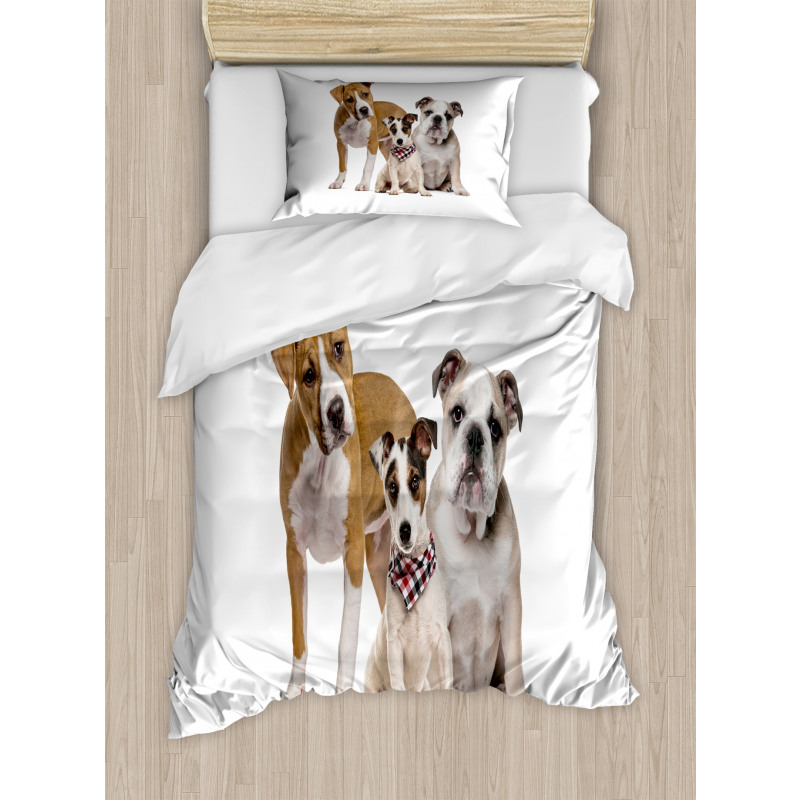 Funny Various Breeds of Dogs Duvet Cover Set