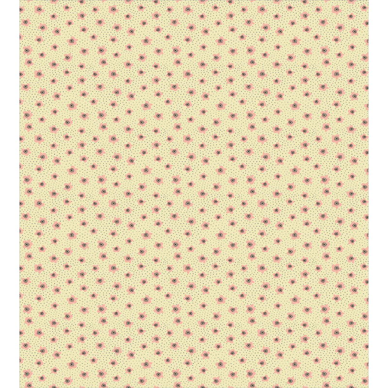 Irregular Dots and Flowers Duvet Cover Set