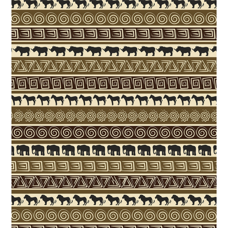 Africa Theme Stripes Animals Duvet Cover Set
