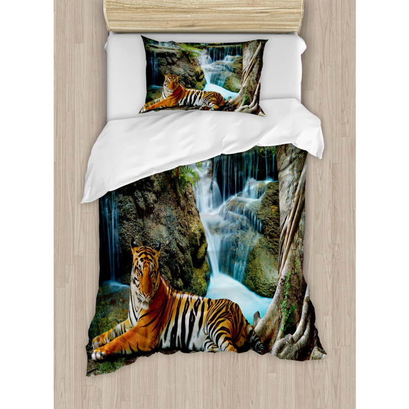 Indochina Tiger Banyan Tree Duvet Cover Set