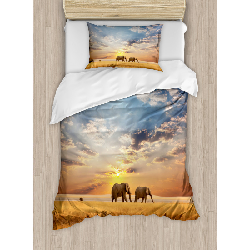 Elephants Untouched Land Duvet Cover Set