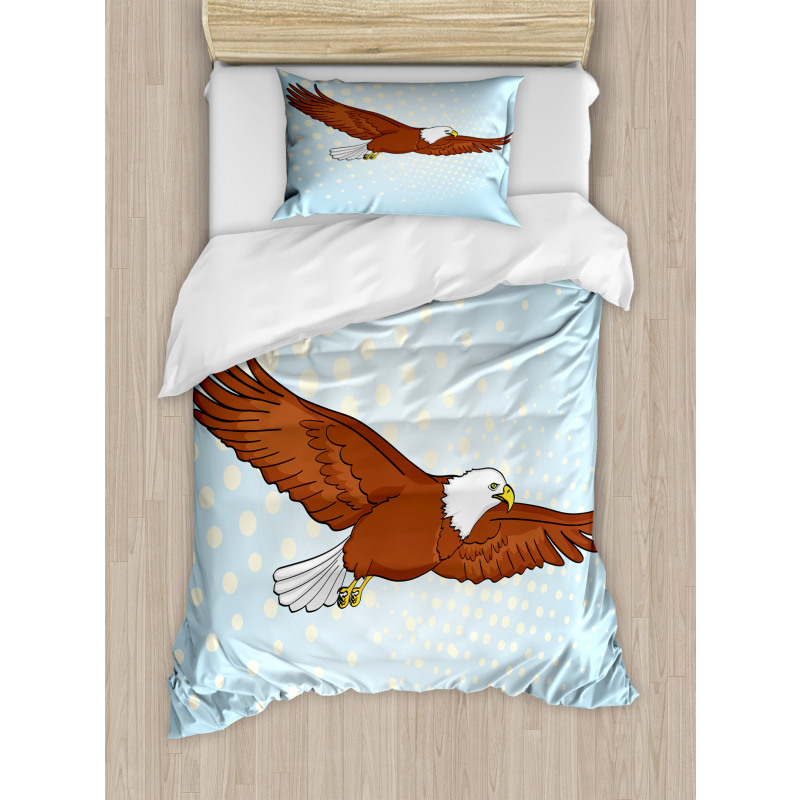 Pop Art Comic Falcon Bird Duvet Cover Set