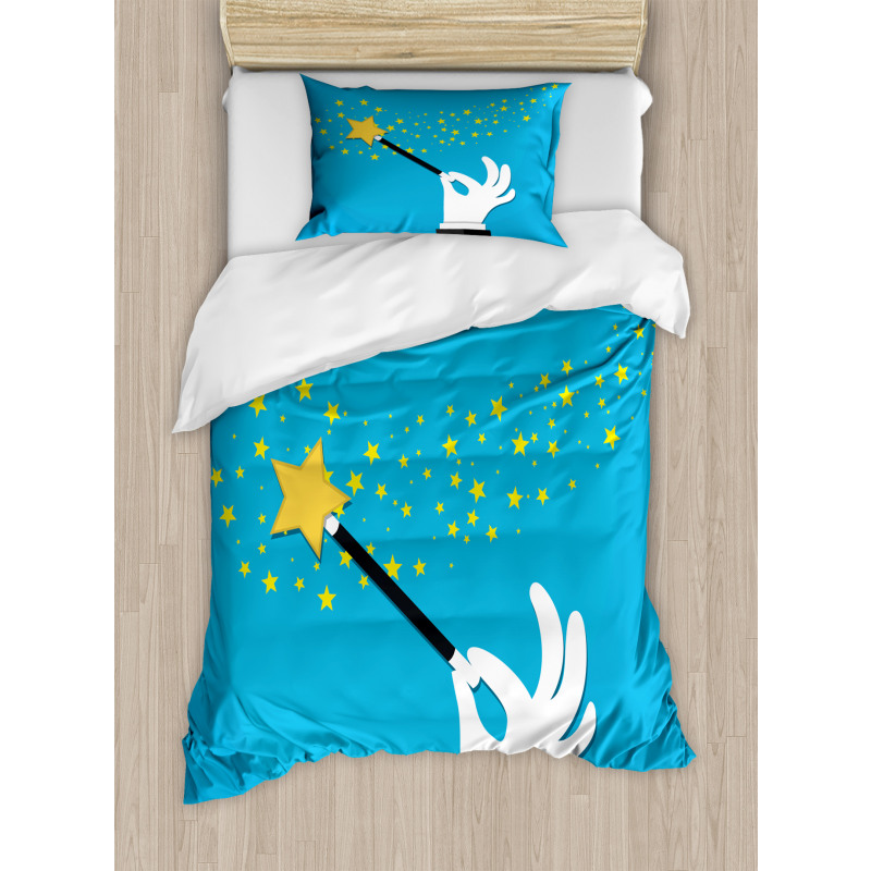 Magician Wand Spreading Stars Duvet Cover Set