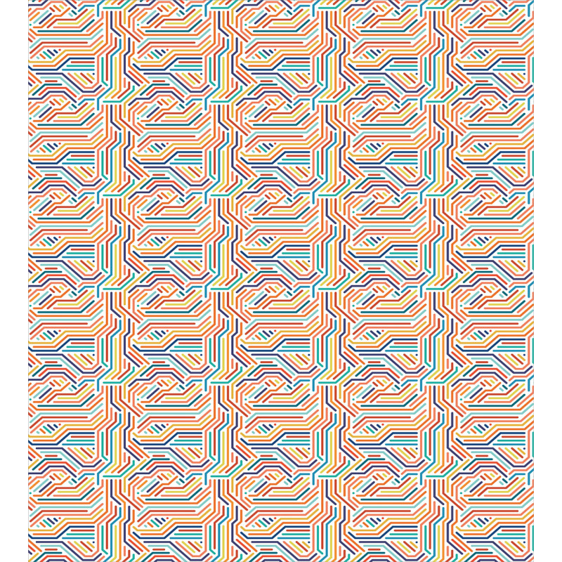 Contemporary Vivid Stripes Duvet Cover Set