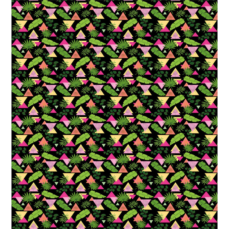 Exotic Leaves Triangles Duvet Cover Set