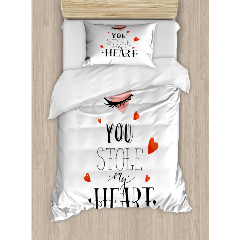 You Stole My Heart Woman Eye Duvet Cover Set