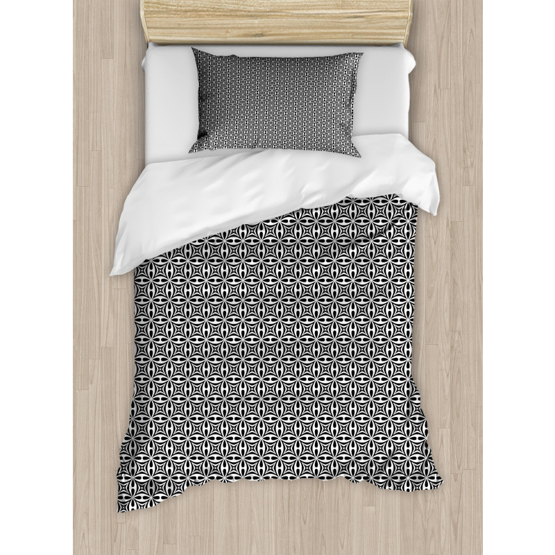 Monochrome Classic Motif Duvet Cover Set