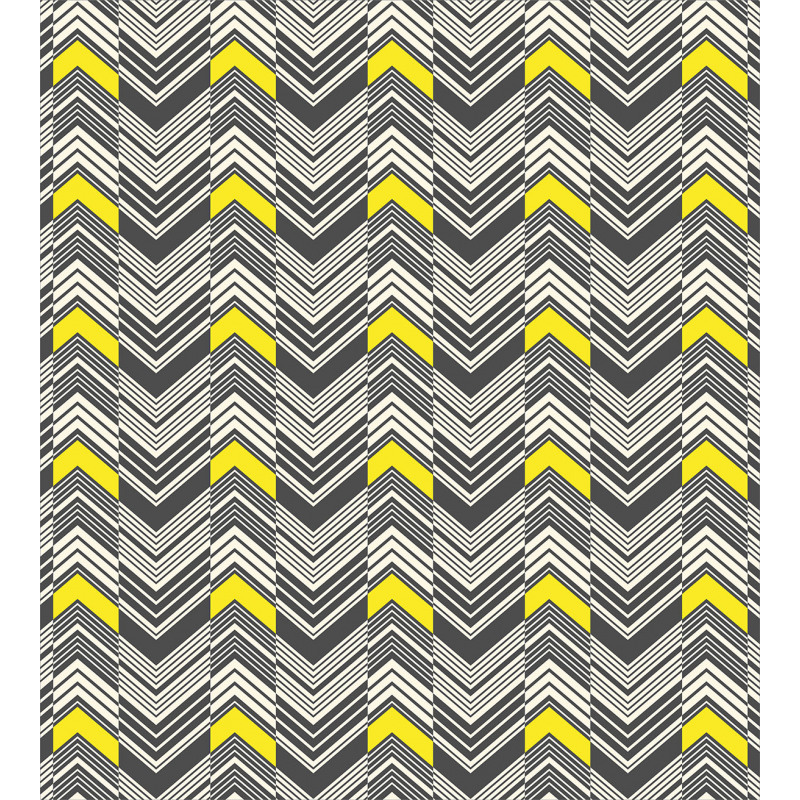 Nostalgic Abstract Zigzags Duvet Cover Set