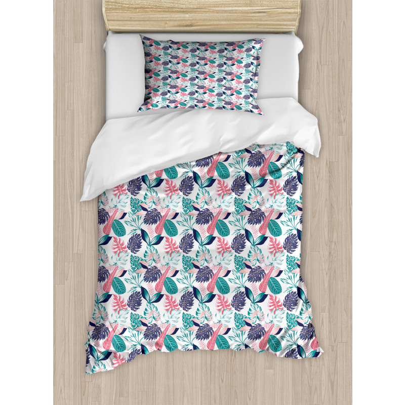Exotic Abstract Leaves Duvet Cover Set