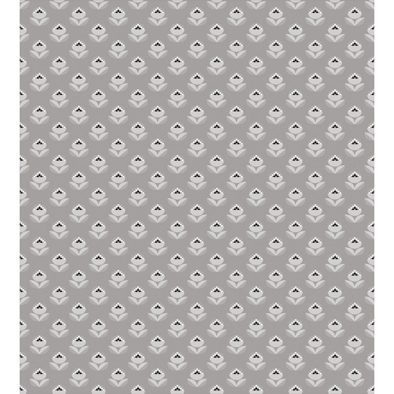 Greyscale Geometric Flower Duvet Cover Set