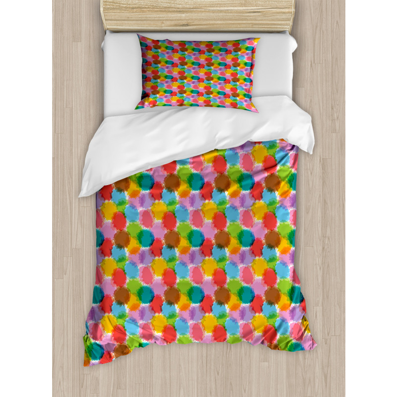 Grunge Vibrant Motif Duvet Cover Set