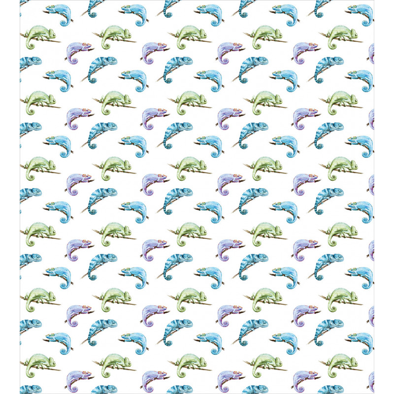 Reptile Animal on Branch Duvet Cover Set