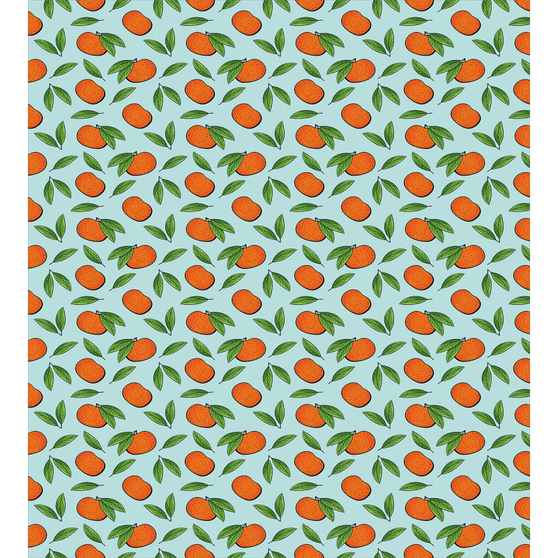 Mandarin Fruit and Leaves Duvet Cover Set