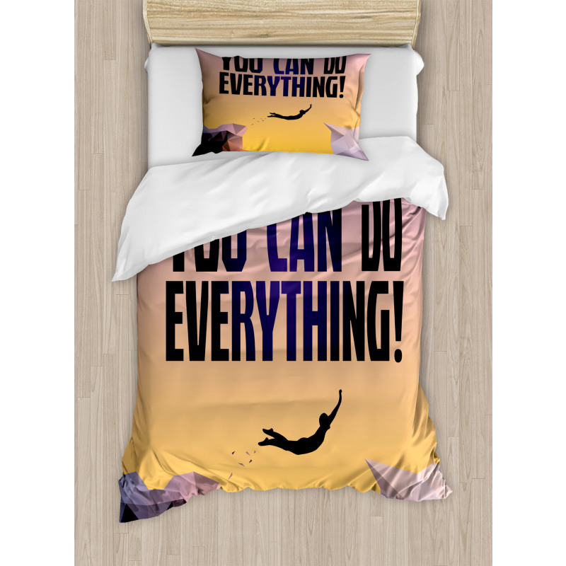 You Can Do Everything Phrase Duvet Cover Set