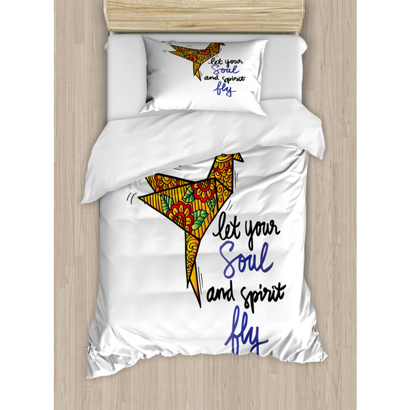 Let Your Soul and Spirit Fly Duvet Cover Set