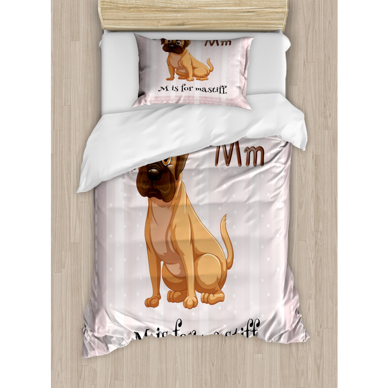 Cartoon English Mastiff Duvet Cover Set