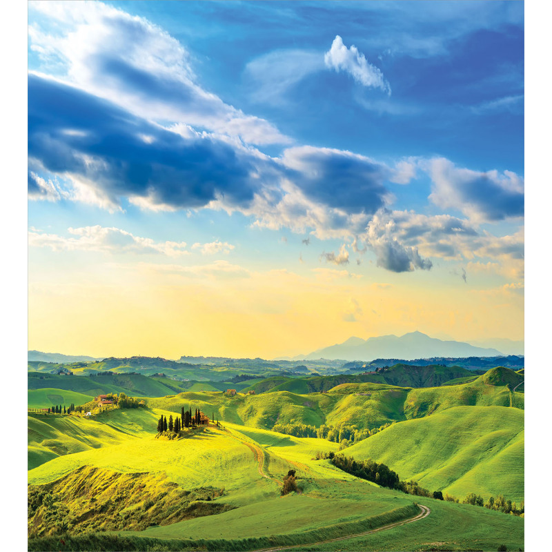 Sunset in Tuscany Rural Duvet Cover Set