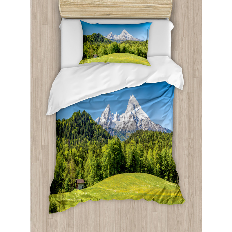 Bavarian Alps Village Duvet Cover Set