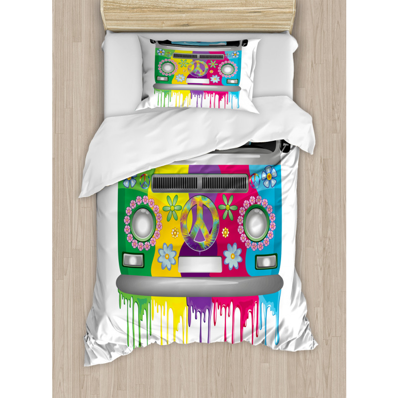 Hippie Van Vacation Duvet Cover Set