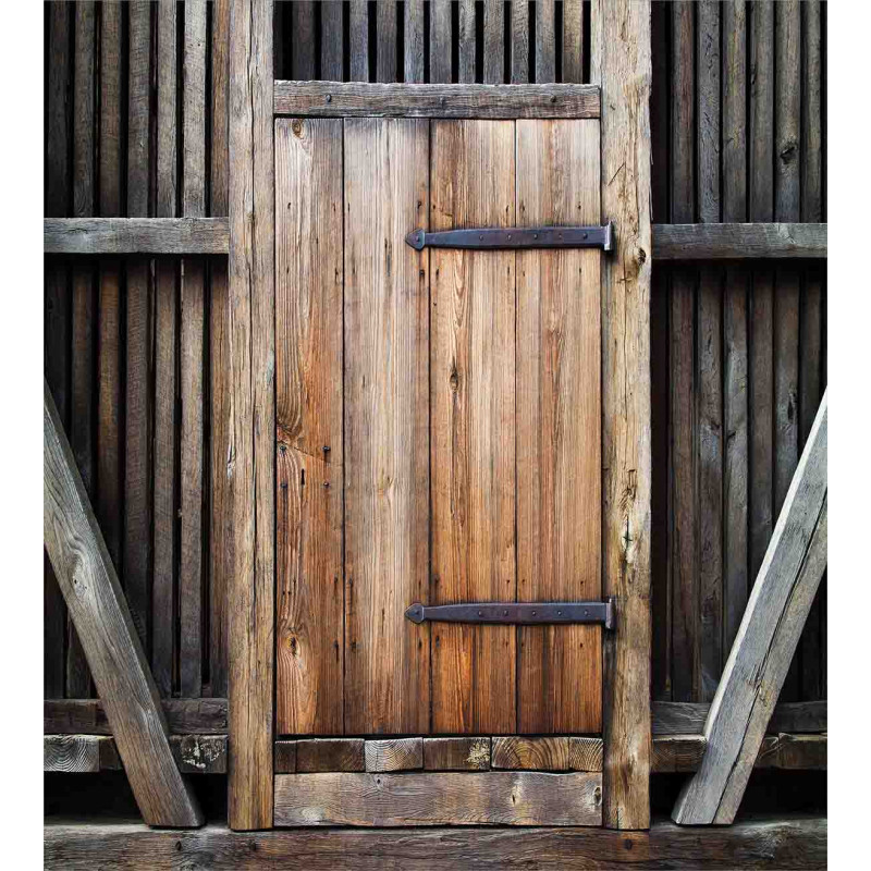 Rustic Rural Wood Door Duvet Cover Set
