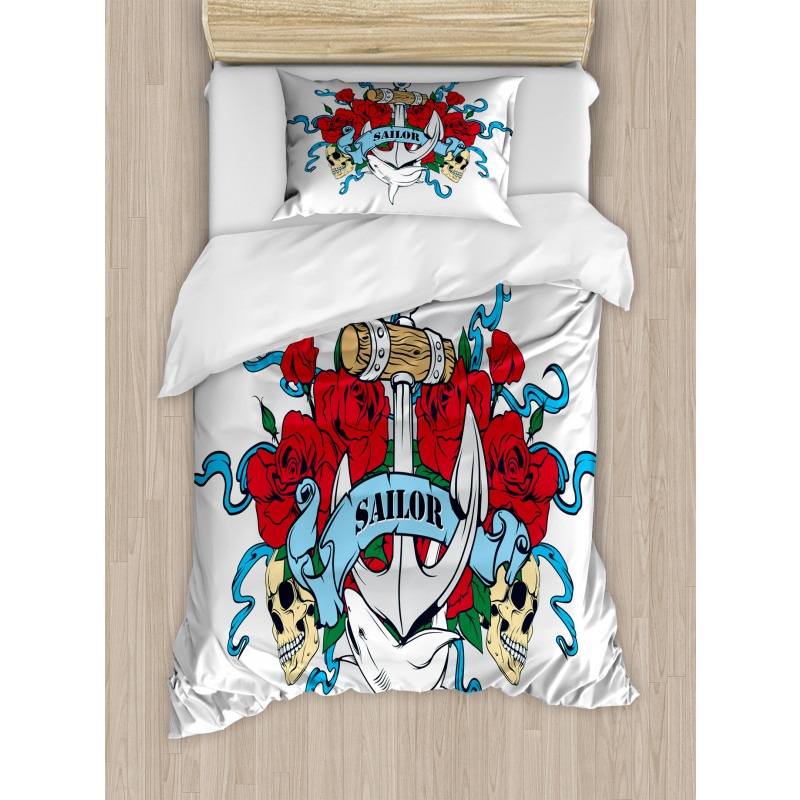 Anchor Bones Skeleton Duvet Cover Set