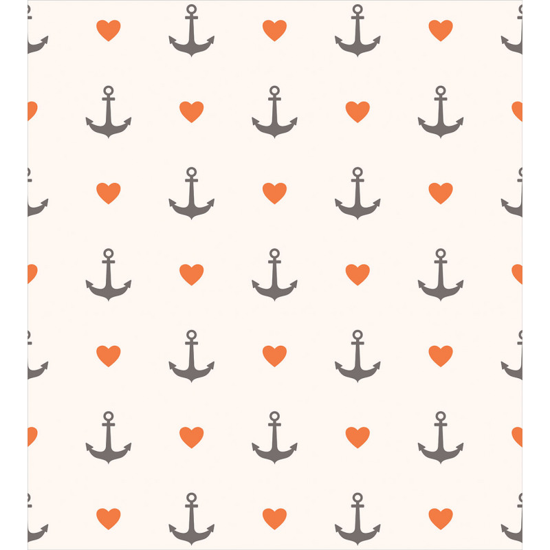 Anchors and Hearts Duvet Cover Set