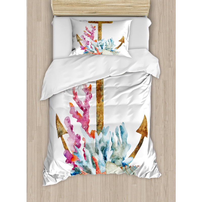 Anchor Corals Seaweed Duvet Cover Set